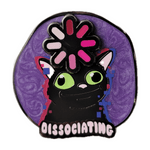 Dissociating Cat Spinner enamel pin by Pinbuds