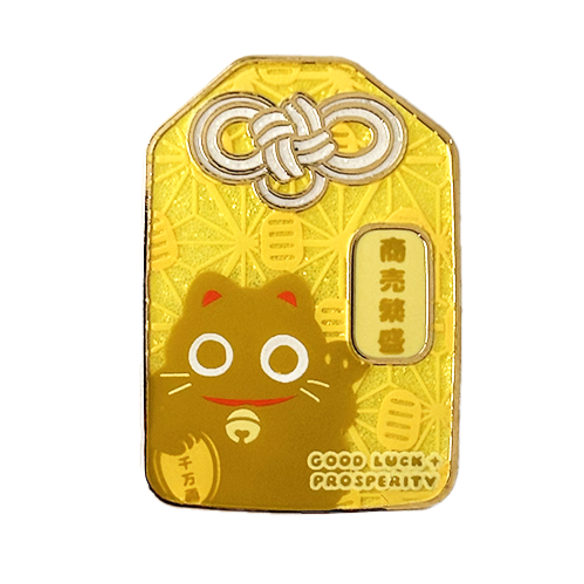 Pinbuds Enamel pin Double Good Luck Cat Maneki Neko Omamori Pin