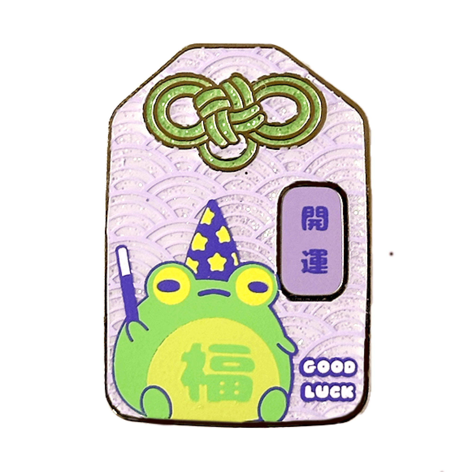 Pinbuds Enamel pin Double Good Luck Frog Omamori Pin