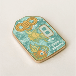 Double Good Luck Koi Omamori enamel pin, gold plating