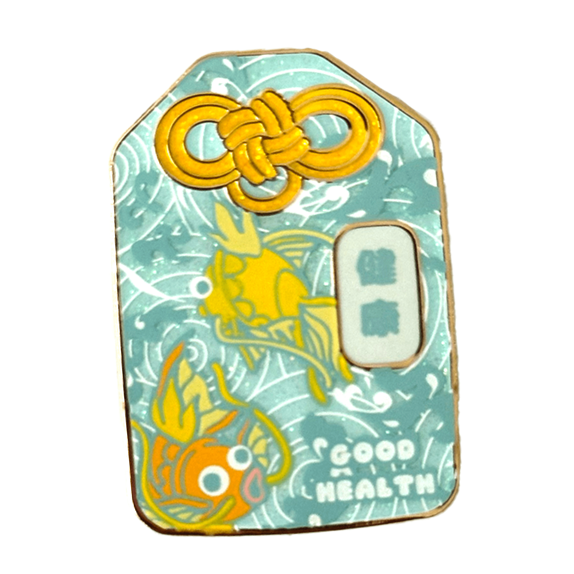 Pinbuds Enamel pin Double Good Luck Koi Omamori Pin