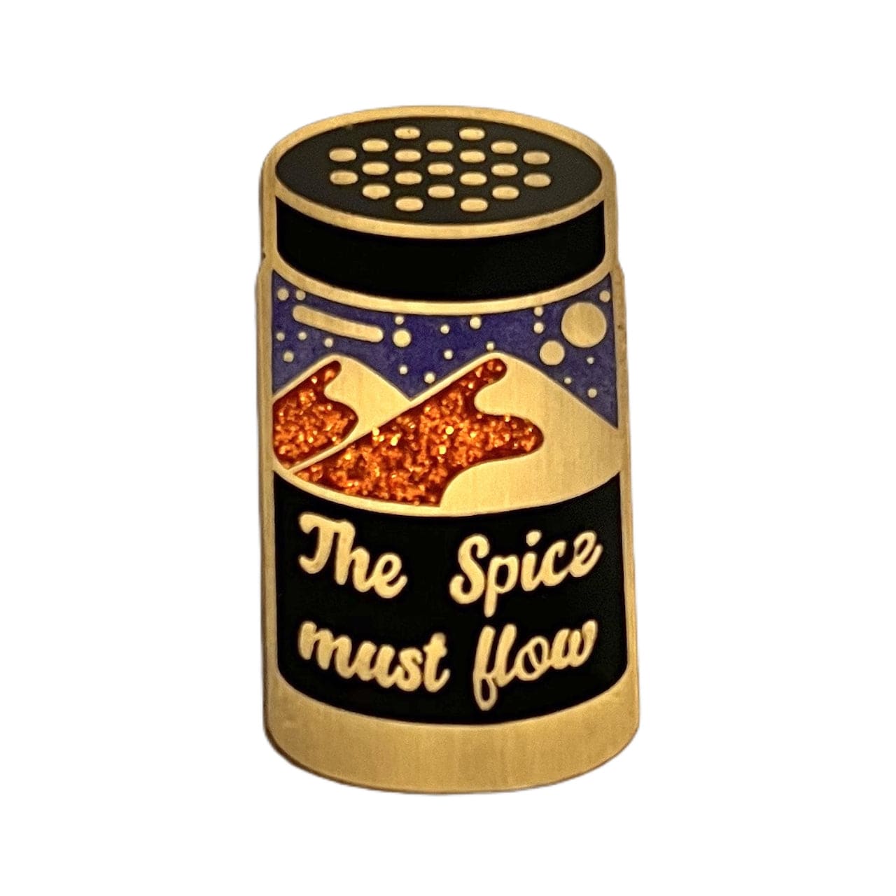 pinbuds Enamel pin Dune Space Spice Pin Dune Fear Quote Spinner Pin