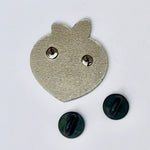 Eat Me Peach enamel pin, hard enamel