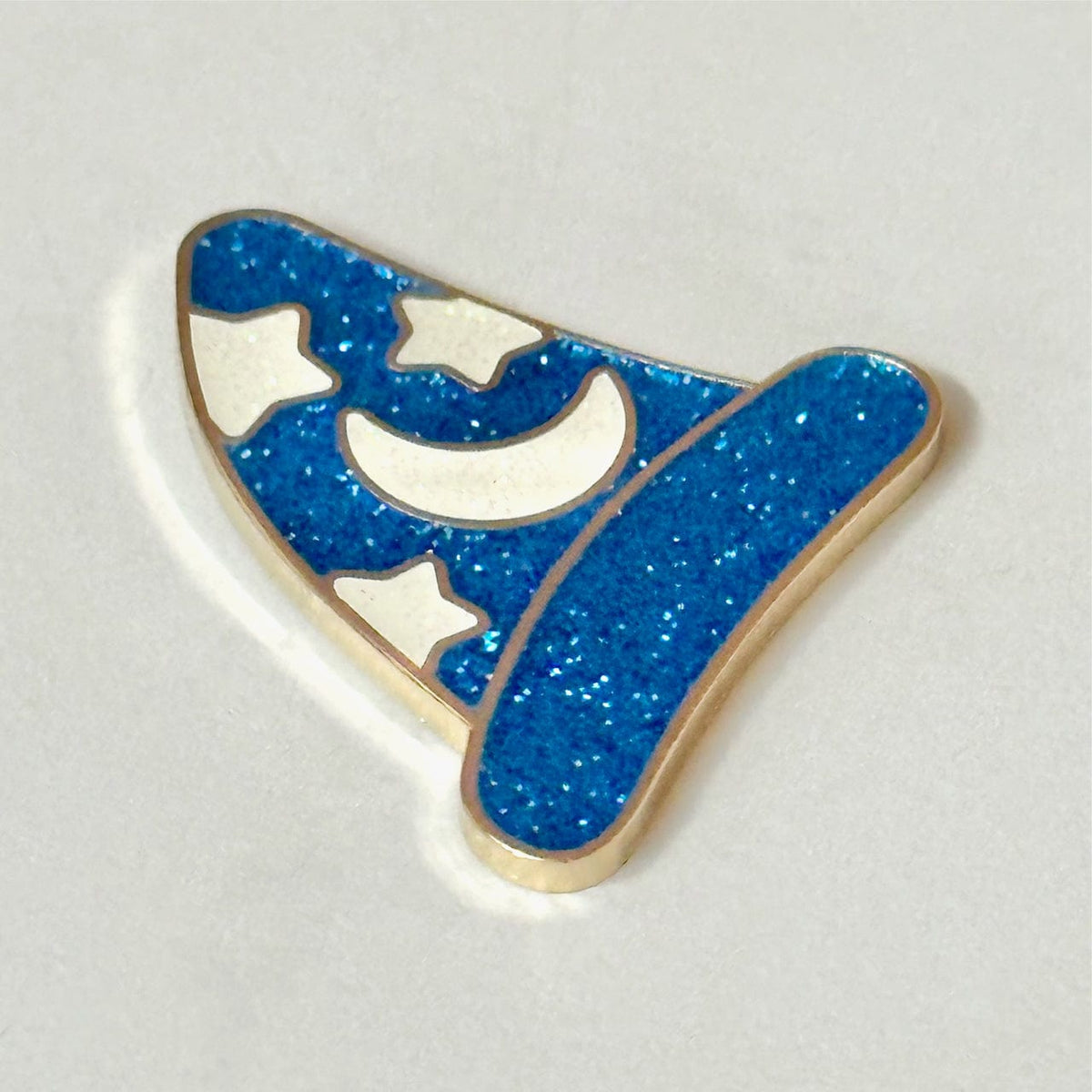 Fantasy Sorcerer Hat enamel pin, glitter