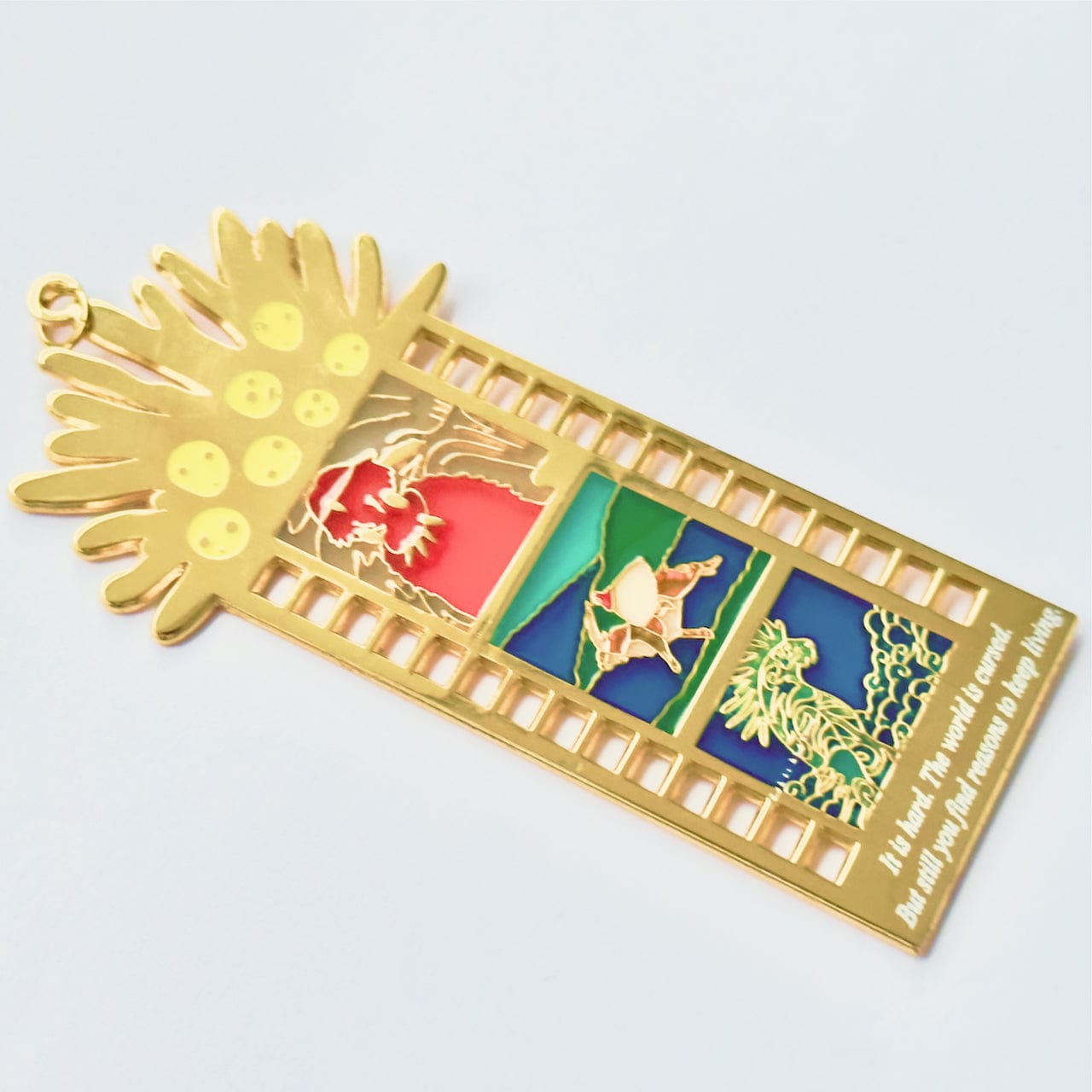 pinbuds Enamel pin "Fire Spirits" Film Strip Pin (stainglass)