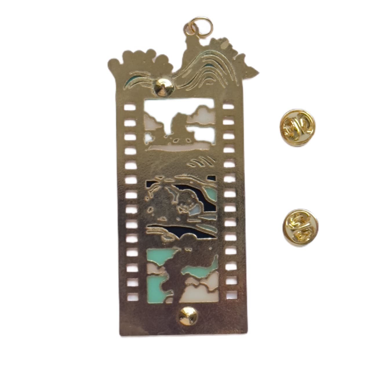 pinbuds Enamel pin "Fire Spirits" Film Strip Pin (stainglass)