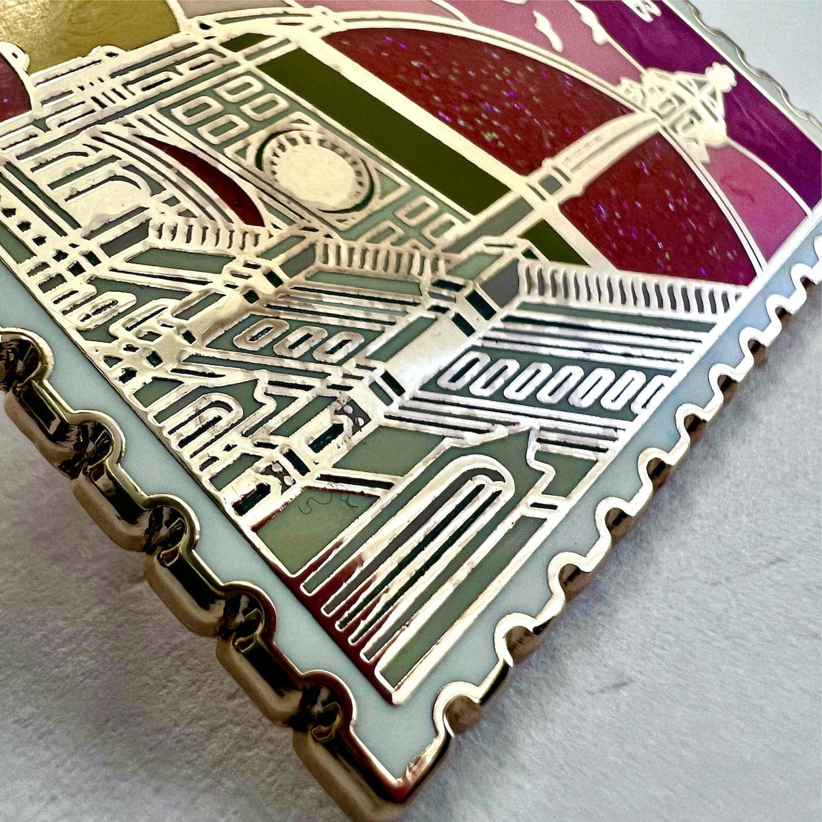 Florence Cathedral enamel pin, hard enamel