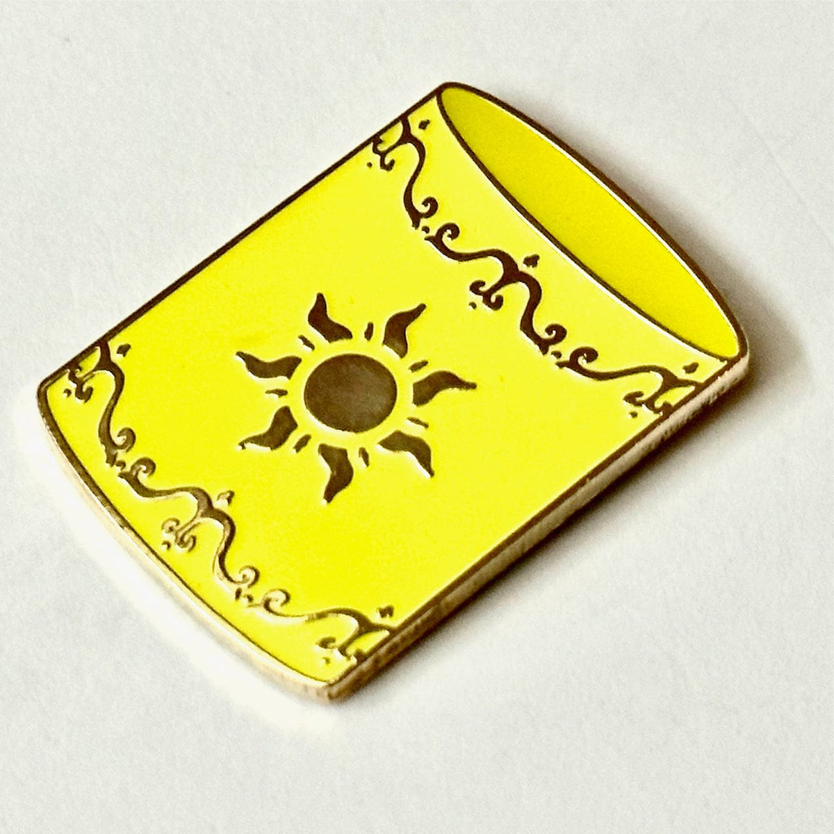 Floating Lights Glow enamel pin, gold plating