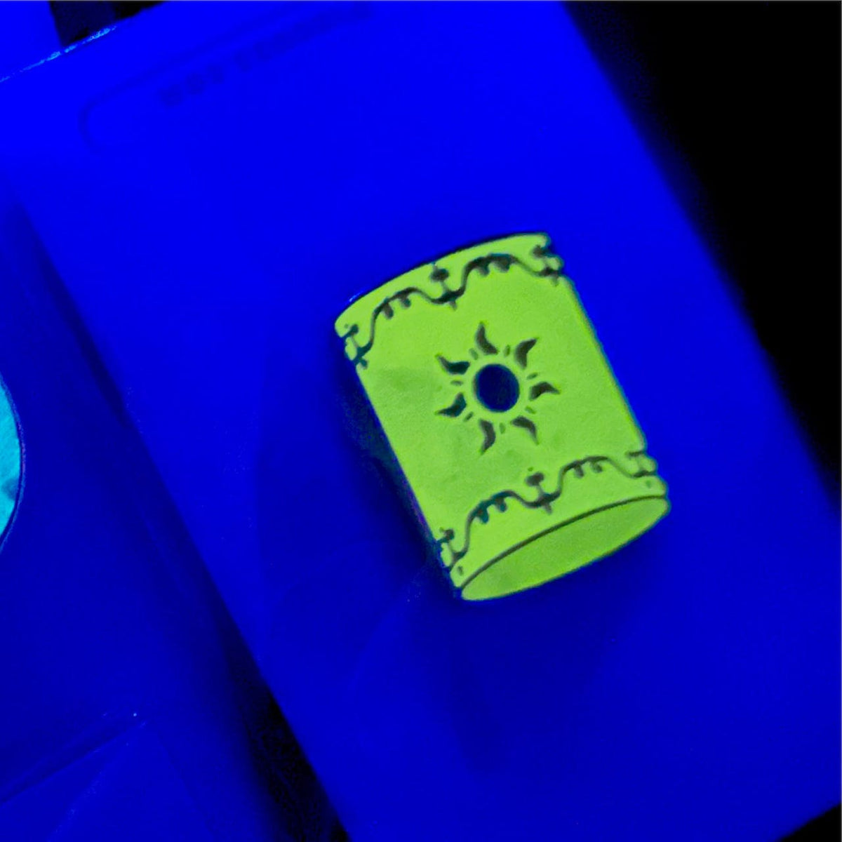 Floating Lights Glow enamel pin, hard enamel
