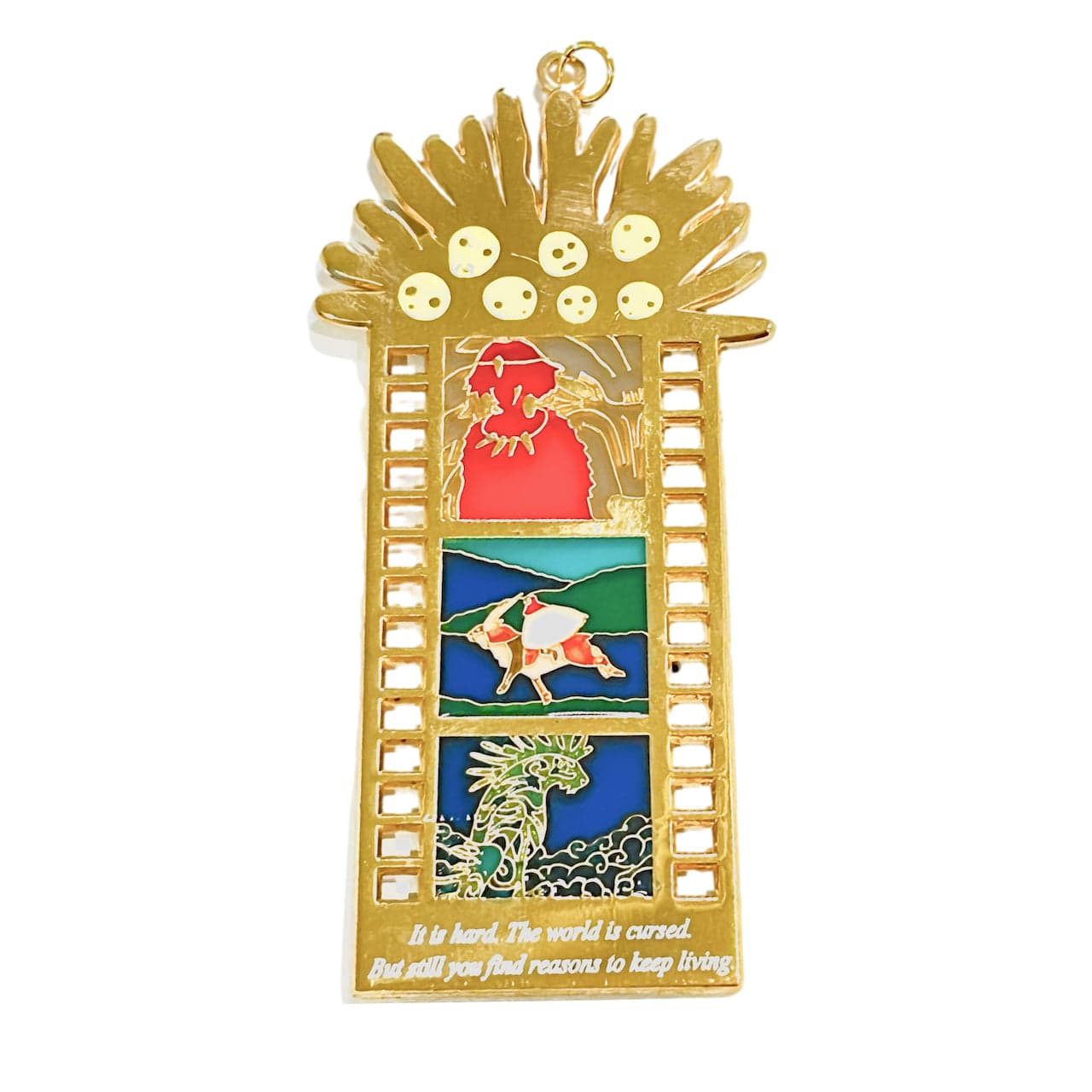 pinbuds Enamel pin Forest spirits pin "Water Spirits" Film Strip Pin (stainglass)