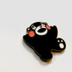 Friendly Bear Mascot enamel pin, hard enamel
