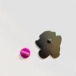 Friendly Bear Mascot enamel pin, glitter