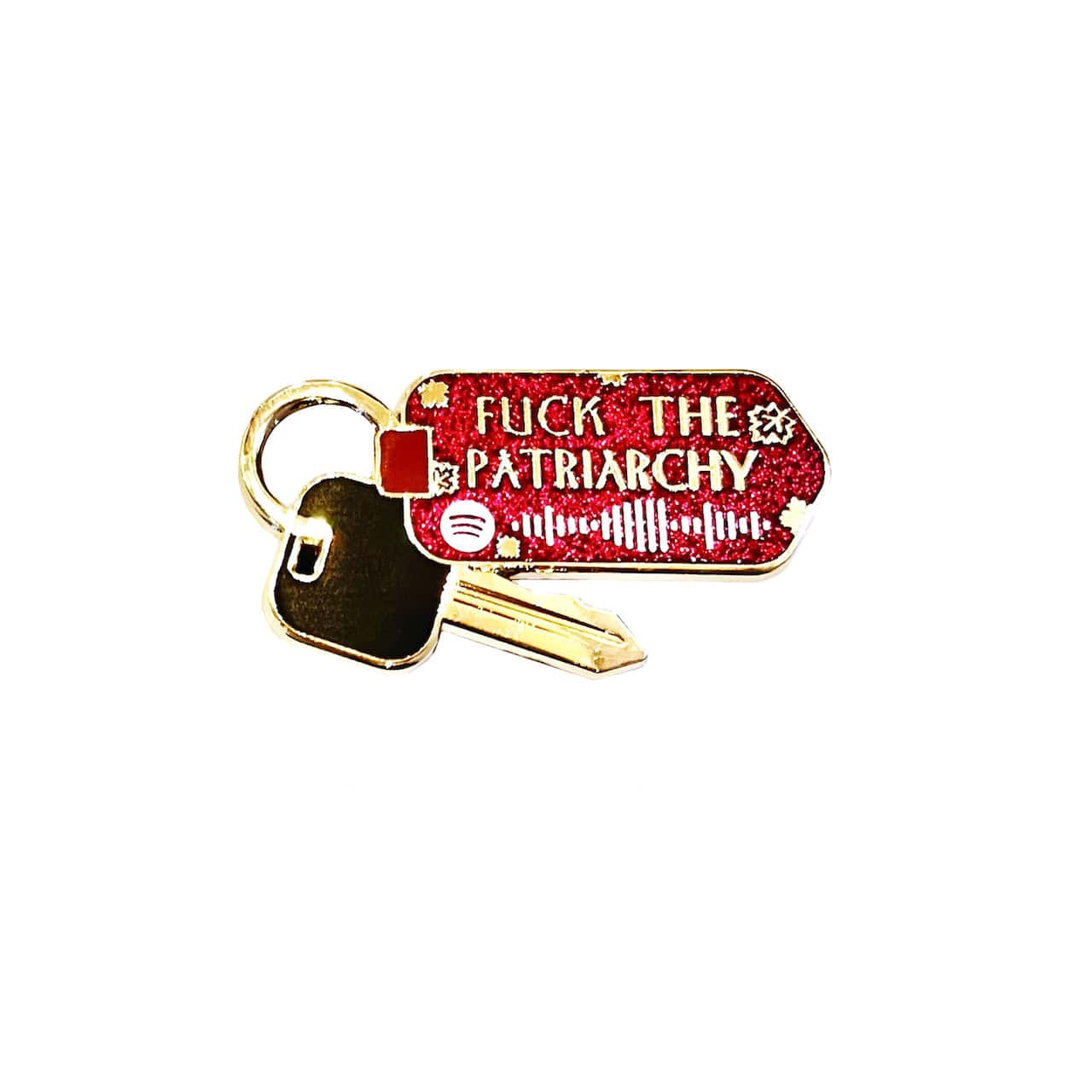 pinbuds Enamel pin Fuck the patriarchy All Too Well Spotify pin