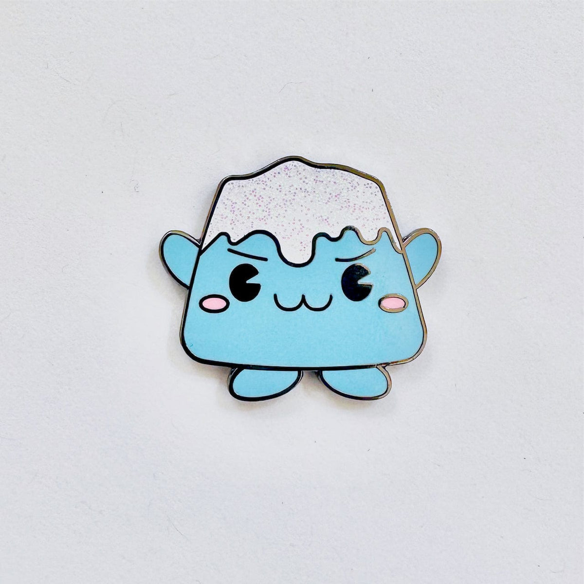 Mount Fuji Boy Mascot enamel pin, black plating
