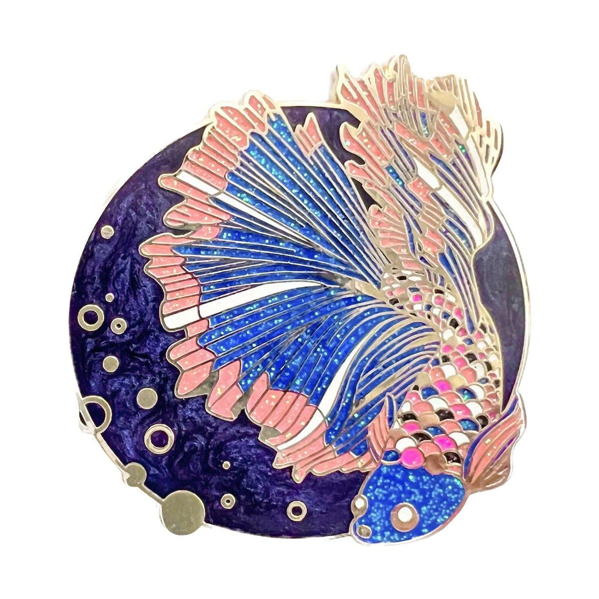 Genderfluid Scales Fish enamel pin by Pinbuds