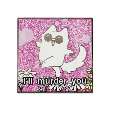 Gojo Cat "I'll Murder You" Meme Pin