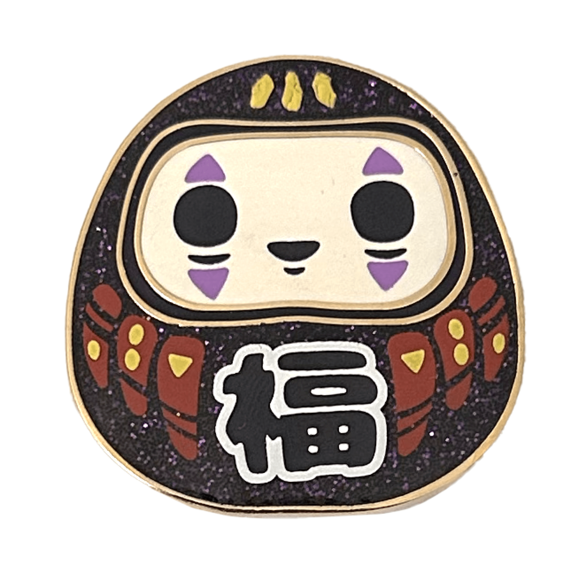 Pinbuds Enamel pin Good Luck Spirited Daruma Pin