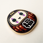 Good Luck Spirited Daruma enamel pin, gold plating