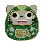 Good Luck Forest Spirit Daruma enamel pin by Pinbuds