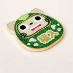 Good Luck Forest Spirit Daruma enamel pin, hard enamel