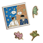 Leaf Pride enamel pin, gold plating