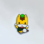 Horse Boy Mascot enamel pin, black plating