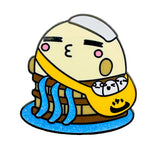 Lazy Onsen Egg Mascot enamel pin by Pinbuds