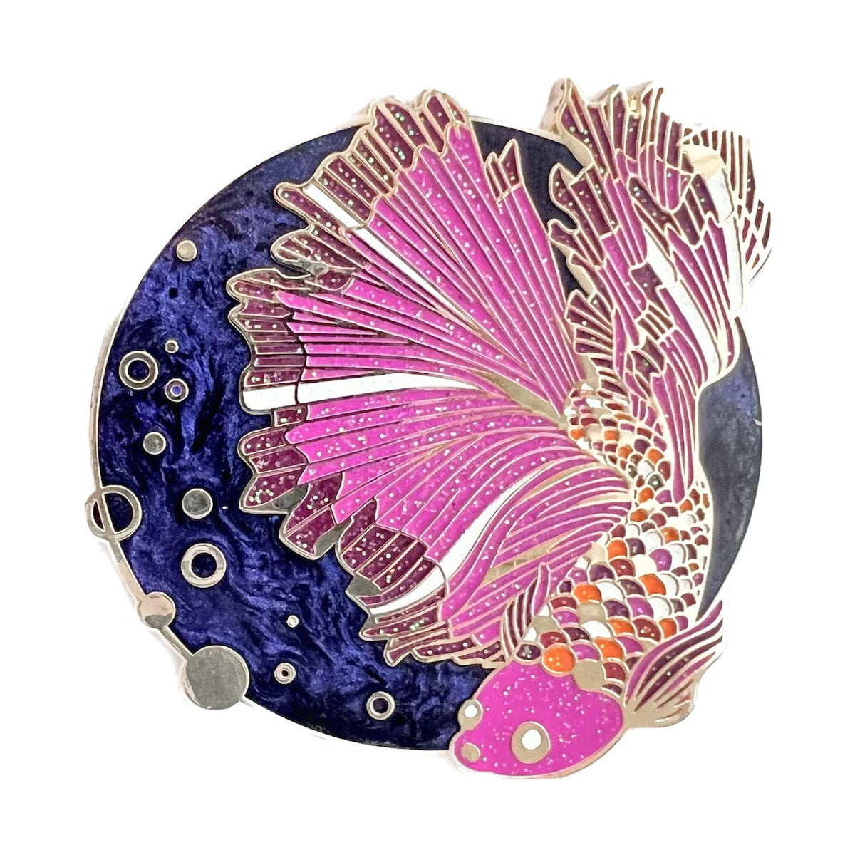 Lesbian Scales Rainbow Fish enamel pin by Pinbuds