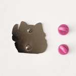 Maneki Neki Defence from Bad Vibes Cat enamel pin, hard enamel
