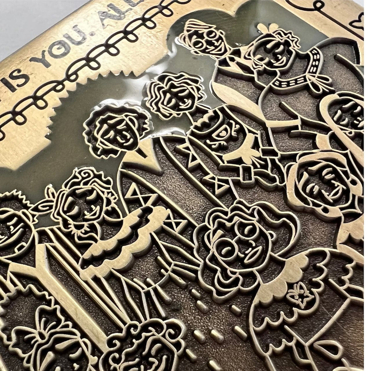 Madrigal Door Spotify enamel pin, sandblasted