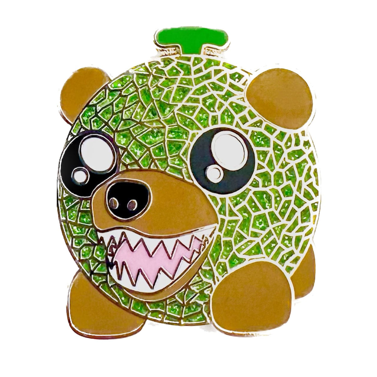 Melon Bear Mascot enamel pin by Pinbuds