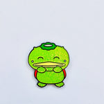Mischievous Turtle – Kaparu enamel pin, black plating