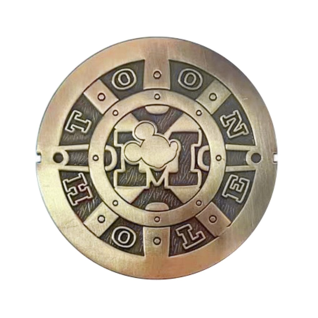 Theme Park Name Tag enamel pin, gold plating