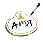 Theme Park Name Tag enamel pin, gold plating