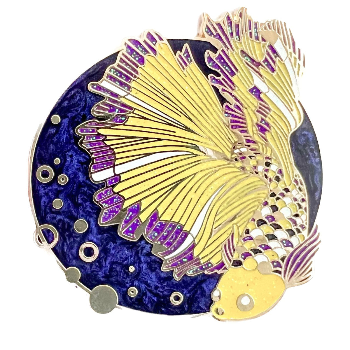 Non-Binary Scales Fish enamel pin by Pinbuds