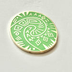 Ocean Heart Glow enamel pin, gold plating