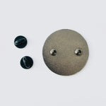 Emotional Morse Code Quote enamel pin, black plating
