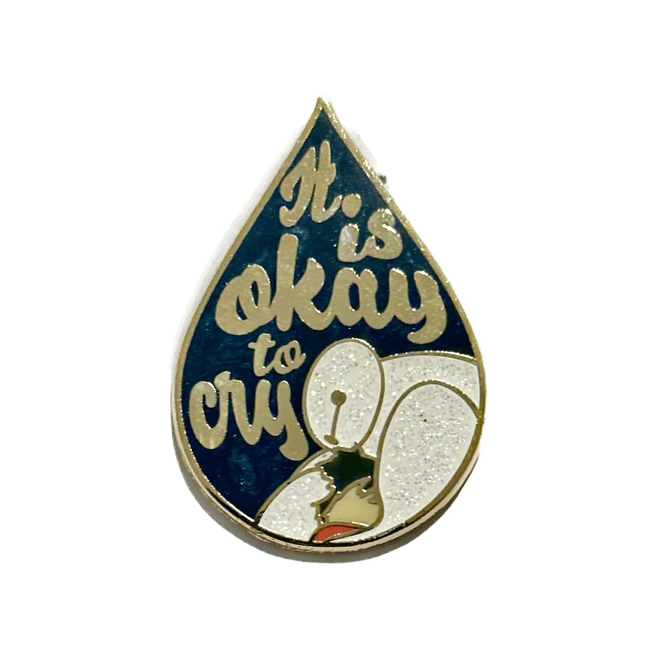 Pinbuds Enamel Pin (patreon) Crying big hero pin "It's okay to cry, crying is a natural response to pain."