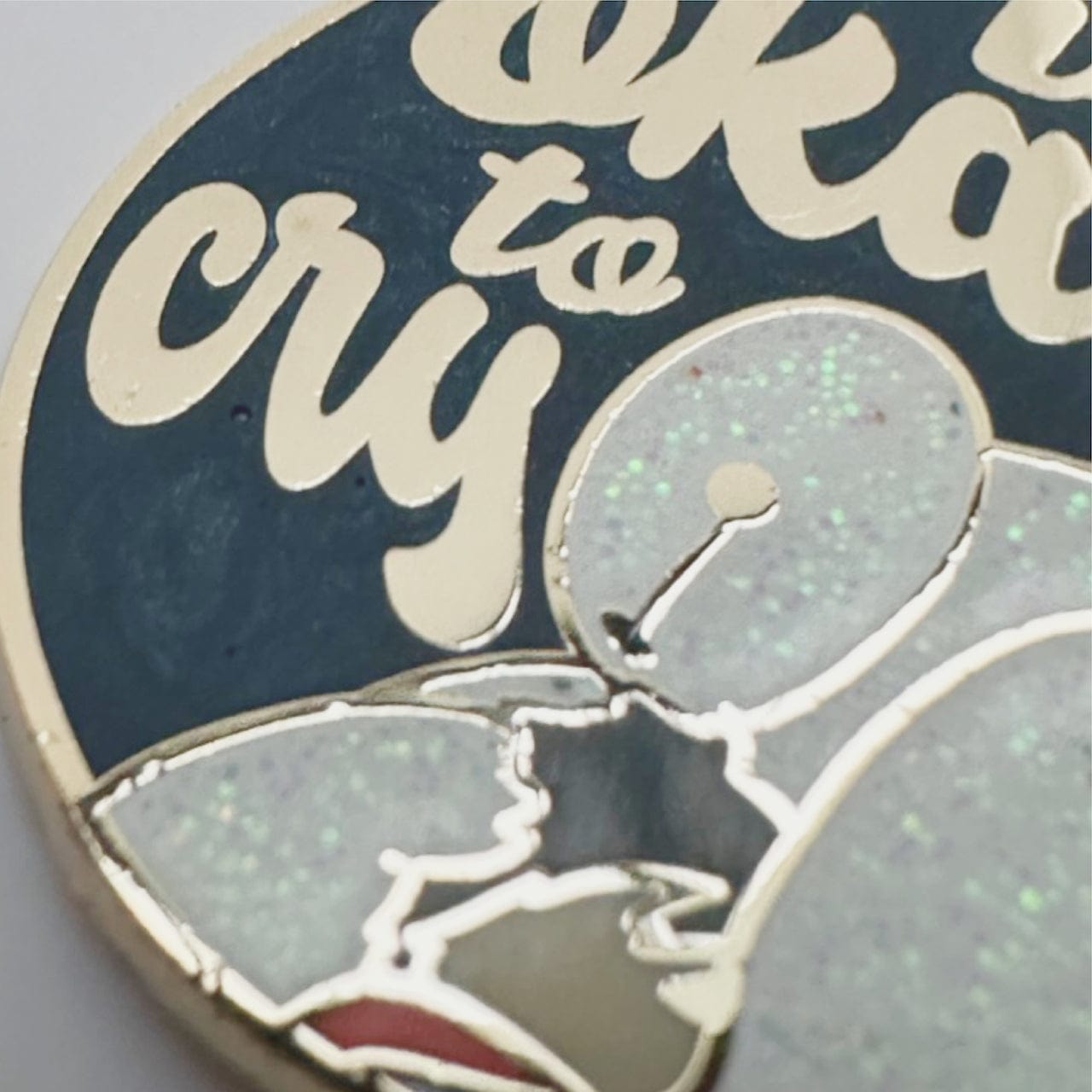 Pinbuds Enamel Pin (patreon) Crying big hero pin "It's okay to cry, crying is a natural response to pain."