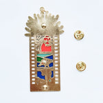 Lost Spirits Film Strip enamel pin, gold plating