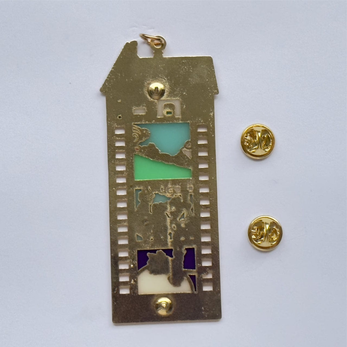 Lost Spirits Film Strip enamel pin, transparent