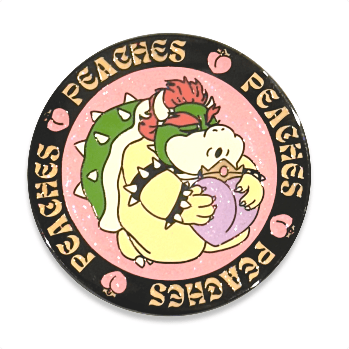 Peaches Bowser enamel pin by Pinbuds