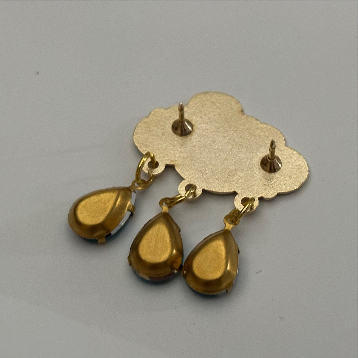 Crying Helps Crystal Tears enamel pin, hard enamel