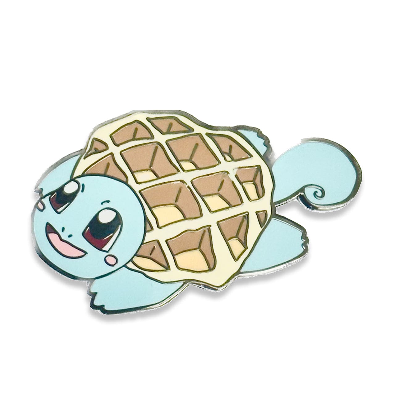 Pinbuds Enamel Pin (patreon) Squaffle pin (squirtle waffle mashup)