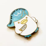 Peace Was Never an Option enamel pin, black plating