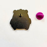 Persimmon Bear Mascot enamel pin, glitter