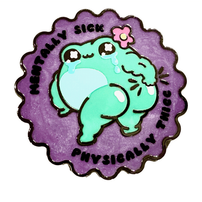Physically Thicc Muscle Frog Pin