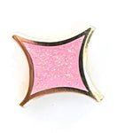 Pink Glitter Star enamel pin by Pinbuds