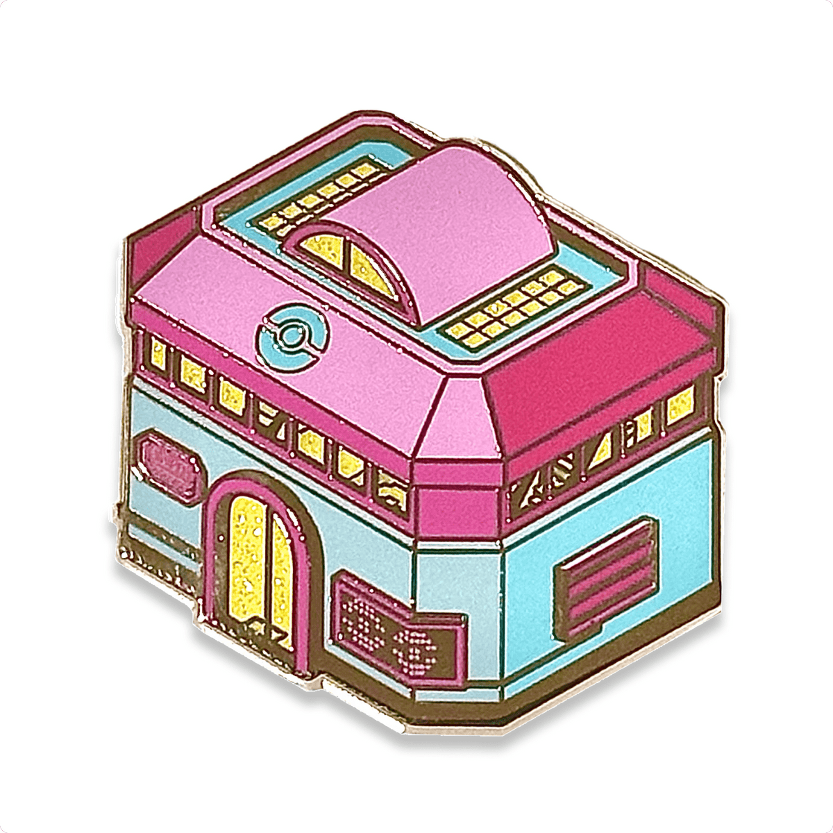 Poké Centre enamel pin by Pinbuds