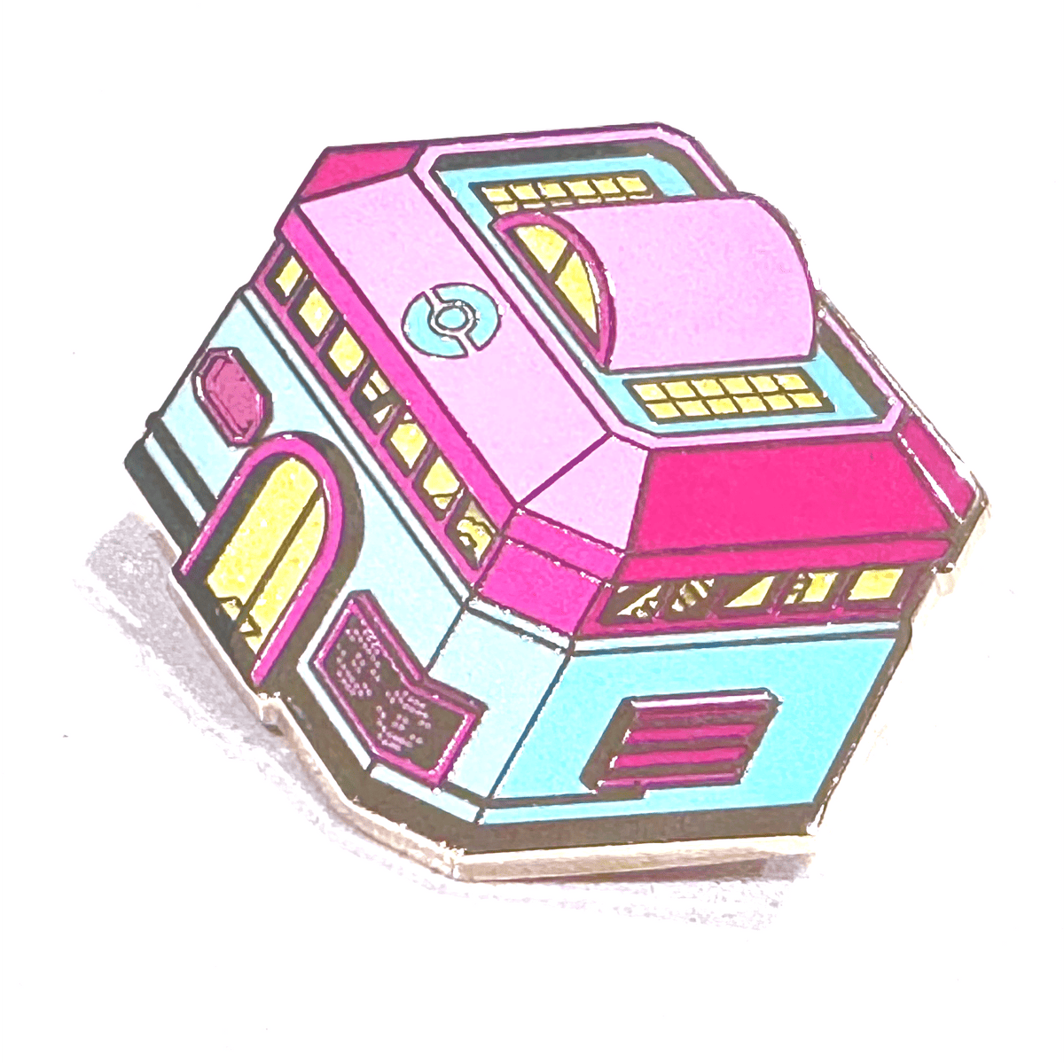 Poké Centre enamel pin, gold plating